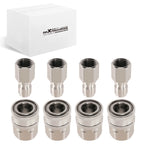 3/8in Quick Connect Stainless Steel Pressure Washer Adapter for 4Sets (—)