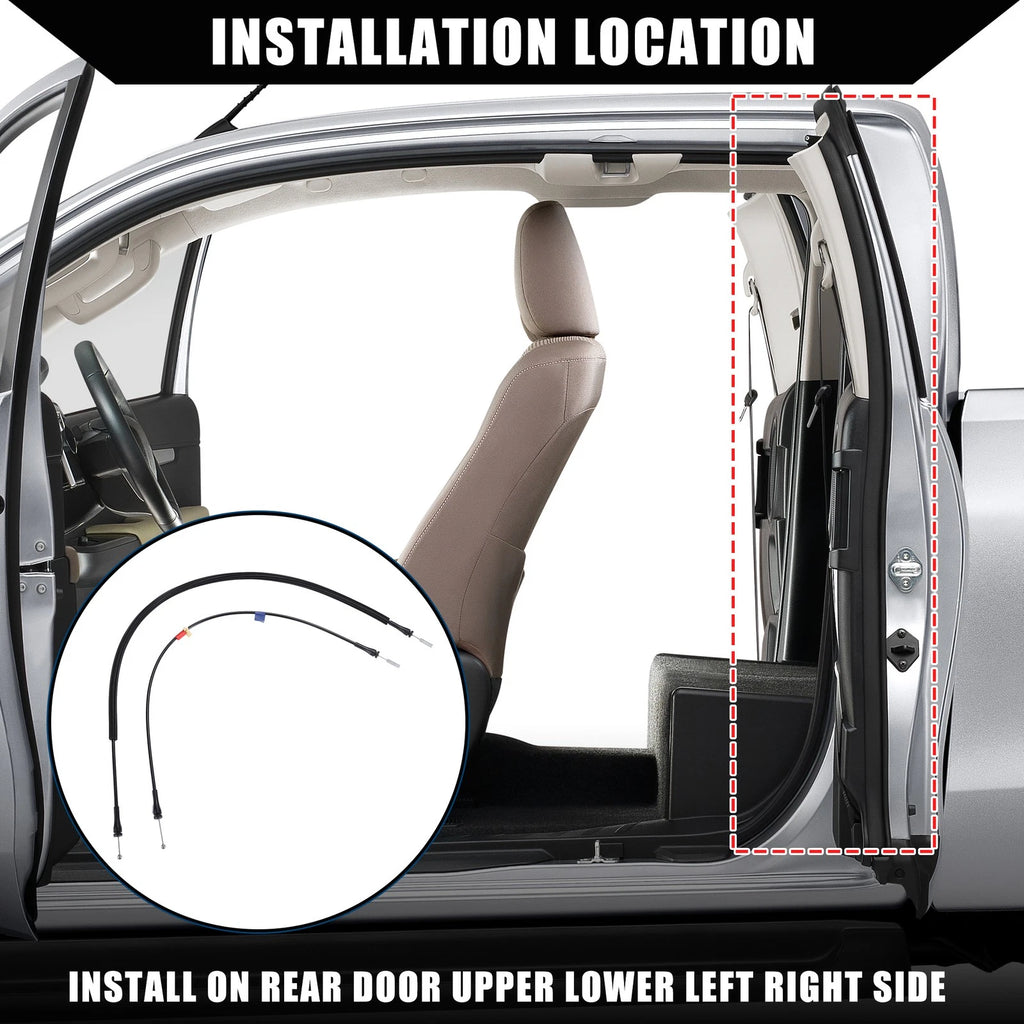 Rear Upper Lower Door Latch Release Cable for Ford Extended Cab (2006–2010) NO. 6C3Z28264A01A