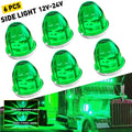 6X Green LED Indicator Turn Signal Side Marker Lamp for EV (12V-24V)