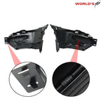 Set of 2 Front Black Fog Light Cover Trims for Ford Explorer (2020–2022)