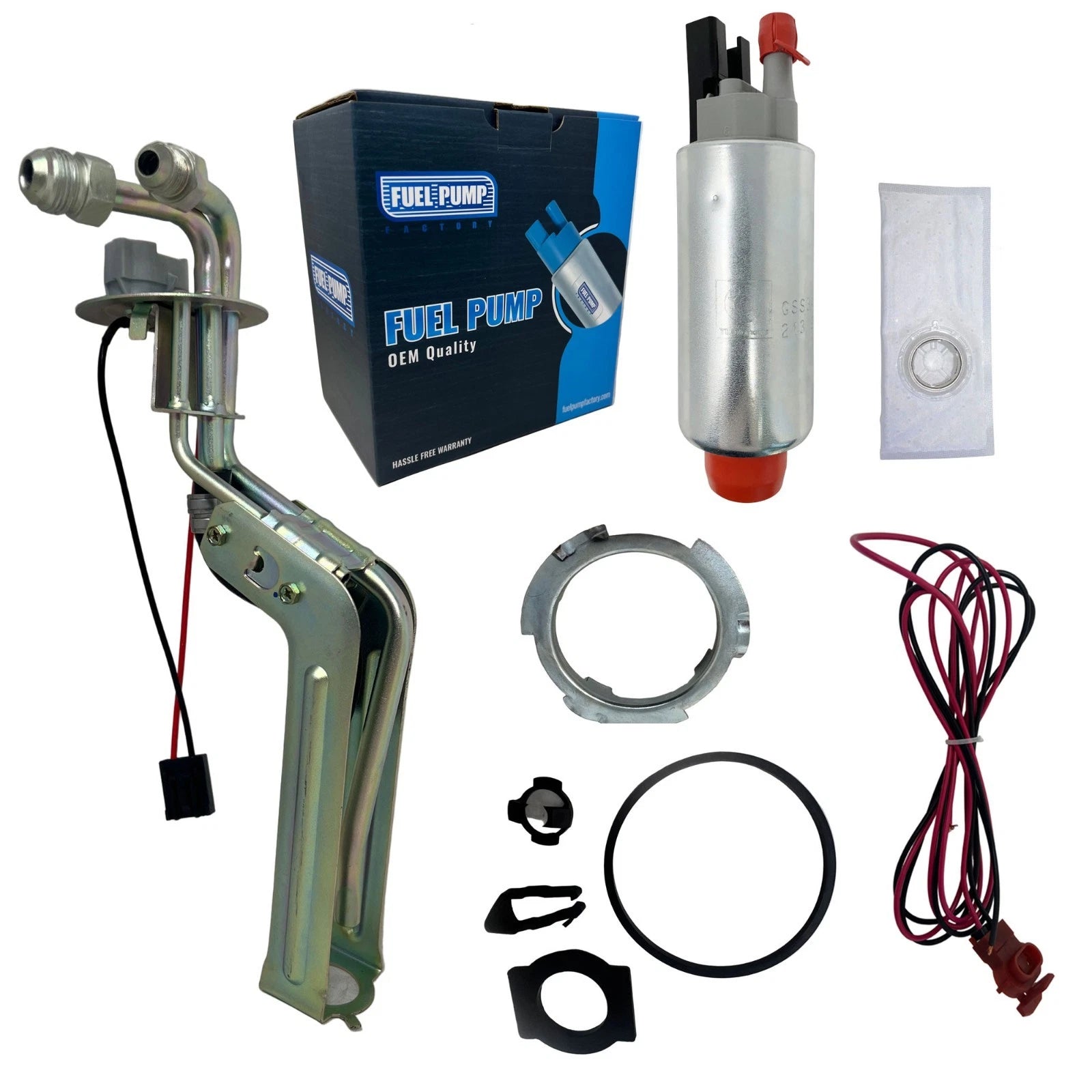 FH-1005 Fuel Pump Hanger w/ GSS340 8AN-6AN Fitting for Mustang (1986–1997)