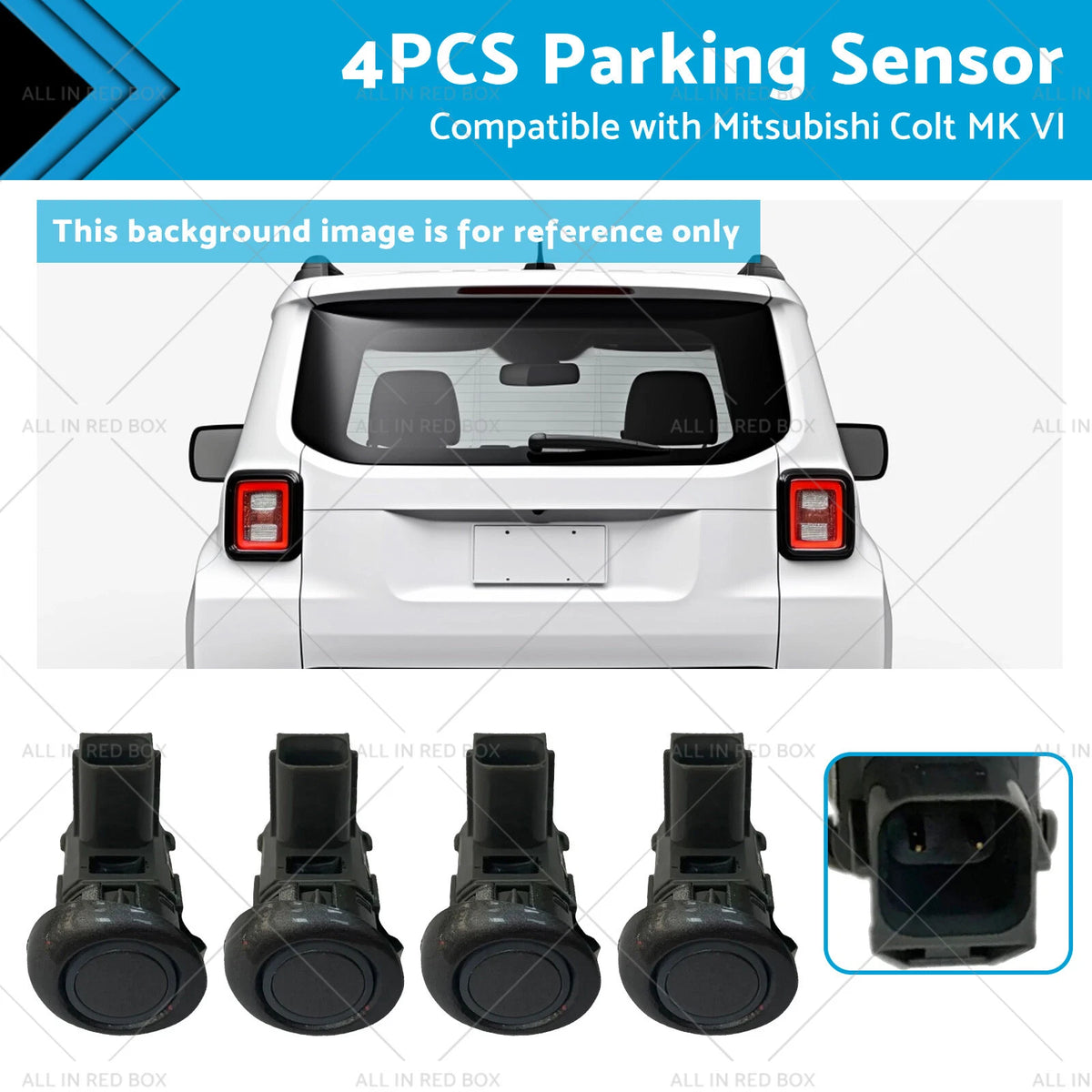 Set of 4 Parking Sensors for Mitsubishi Colt MK VI 1.5 1.3 (2004–2008) 8651A056HA