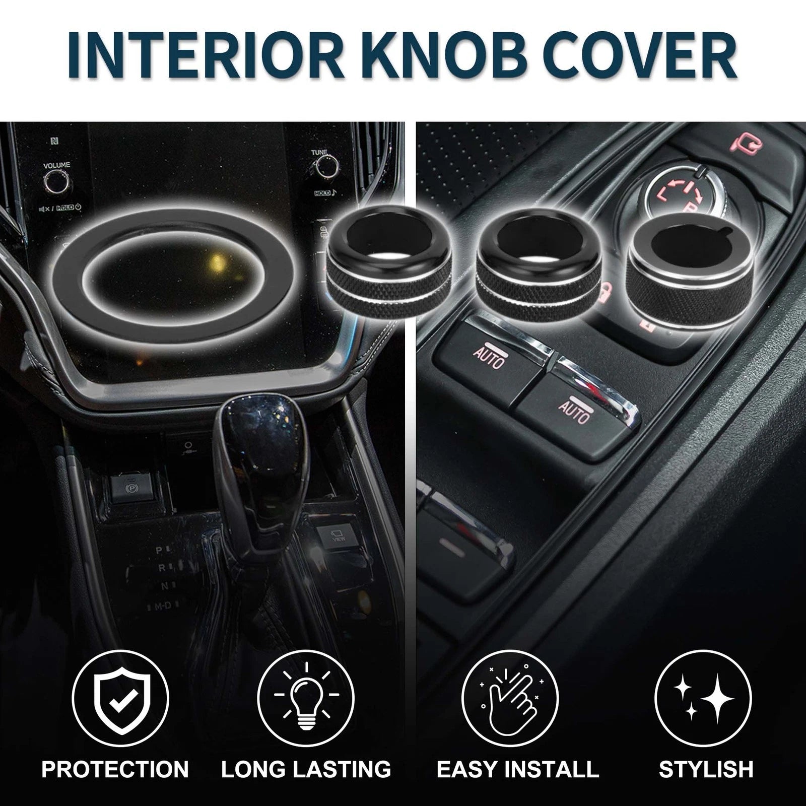 Set of 4 Media Tune Engine Start Mirror Knob Covers for Subaru WRX (2022–2023)
