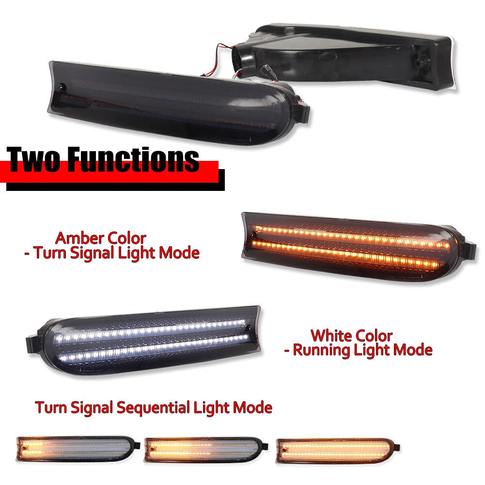 Smoke LED Front Bumper Signal Lights for Toyota RAV4 (1996–1997)