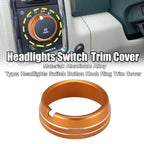 Headlight Switch Button Knob Trim Cover for Dodge Ram (2010–2017) Orange 782685820370