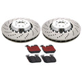 Front Brake Kit 400mm Drilled Rotors & Brembo Ceramic Pads for BMW F87 M2 (2016–2021)