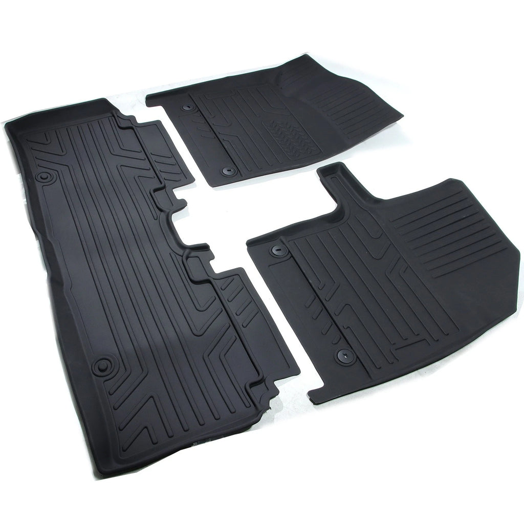 Set of 3 TPE Rubber All Weather Floor Mats for Kia EV6 (2022–2025)