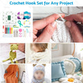 58PCS Crochet Kit with Rubber Grips for Beginners