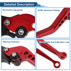 Adjustable Short Brake Clutch Levers for BMW R Nine T (2014–2016) Red 1 Pair