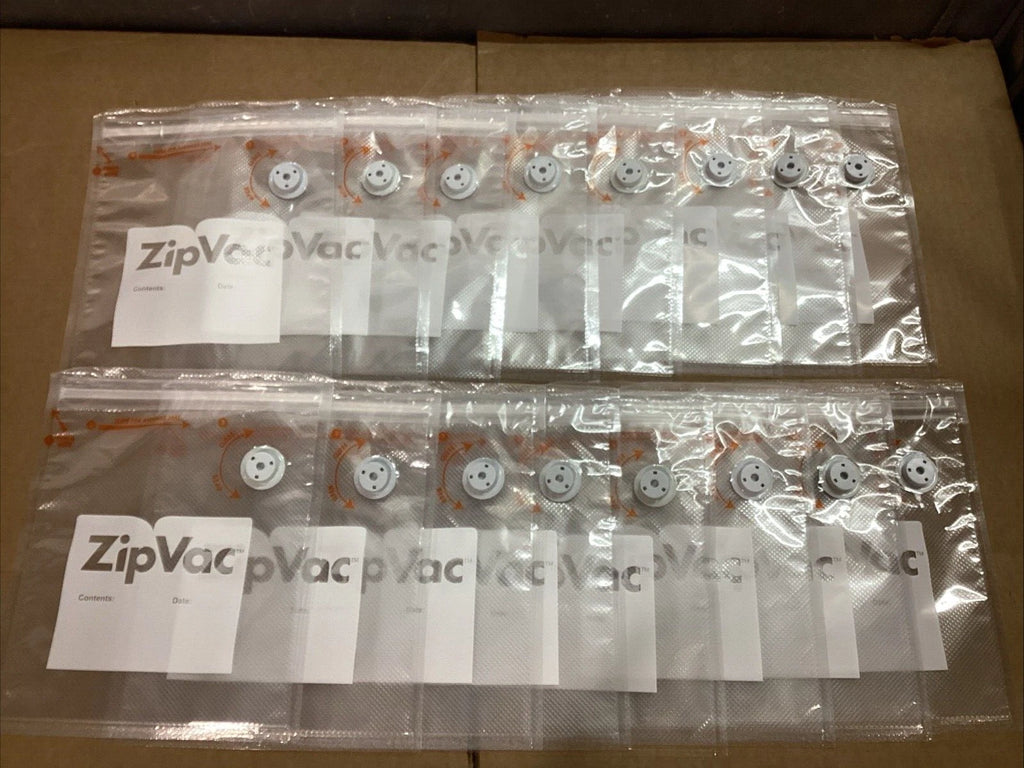 Set of 16 ZipVac ZVQ16B 1 Qt Vacuum Seal Resealable Bags