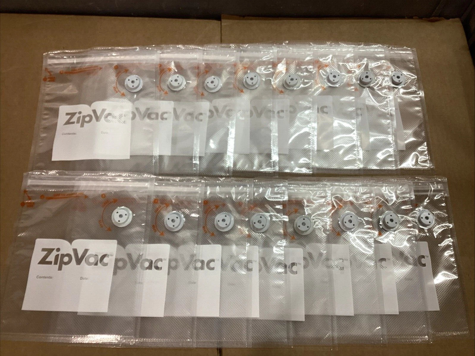 Set of 16 ZipVac ZVQ16B 1 Qt Vacuum Seal Resealable Bags