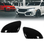 Pair Rear View Mirror Cover Cap Glossy Black for Volkswagen Golf 7 (2015–2021)