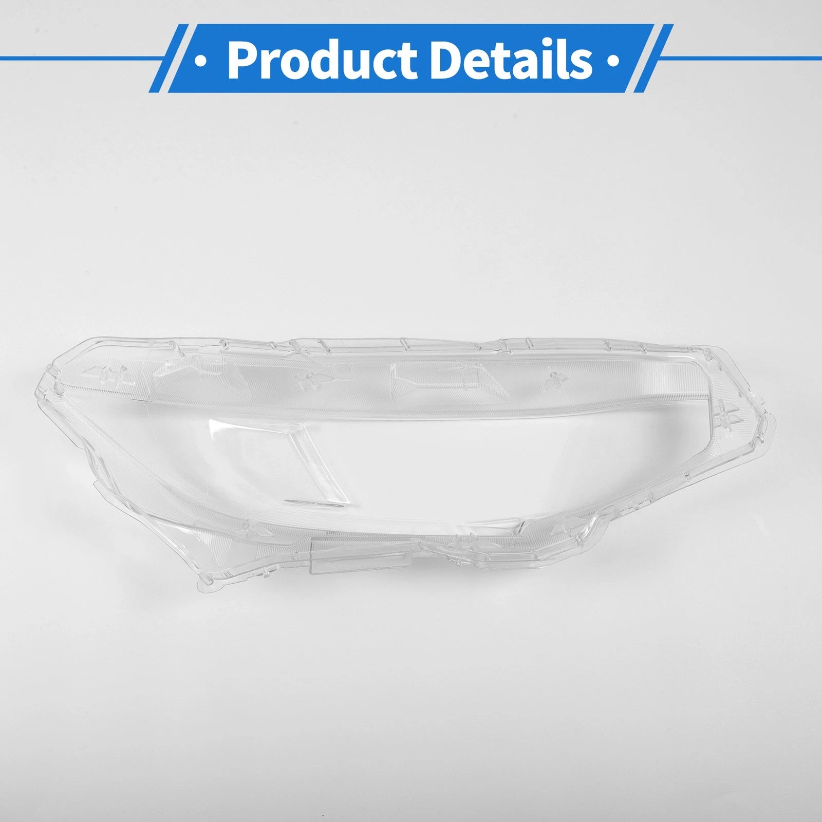 1 Pcs Headlight Lens Cover for Honda Civic (2016–2018) PC Clear