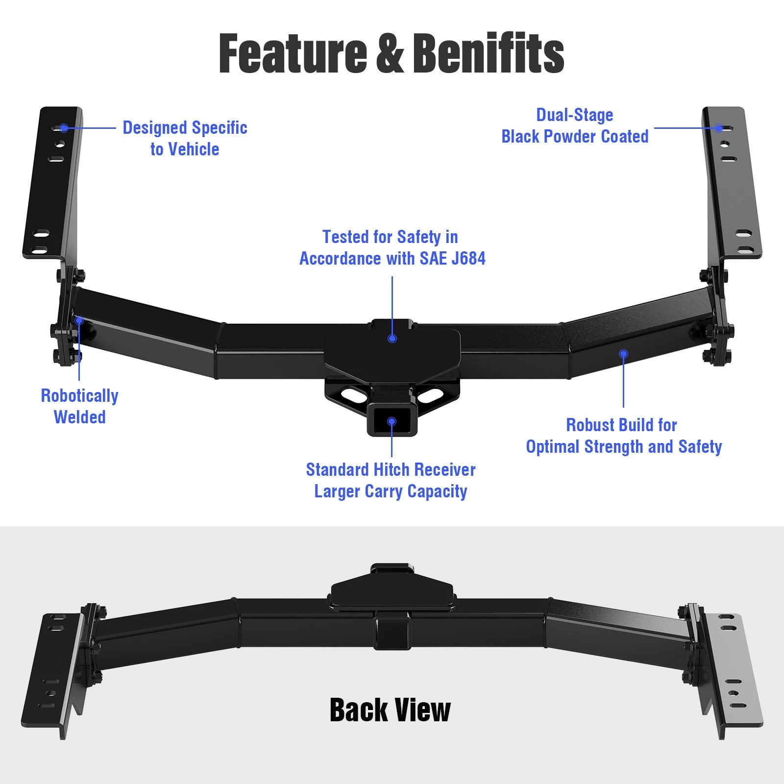 Trailer Hitch Receiver for Toyota 4Runner Lexus GX470 (2003-2009)