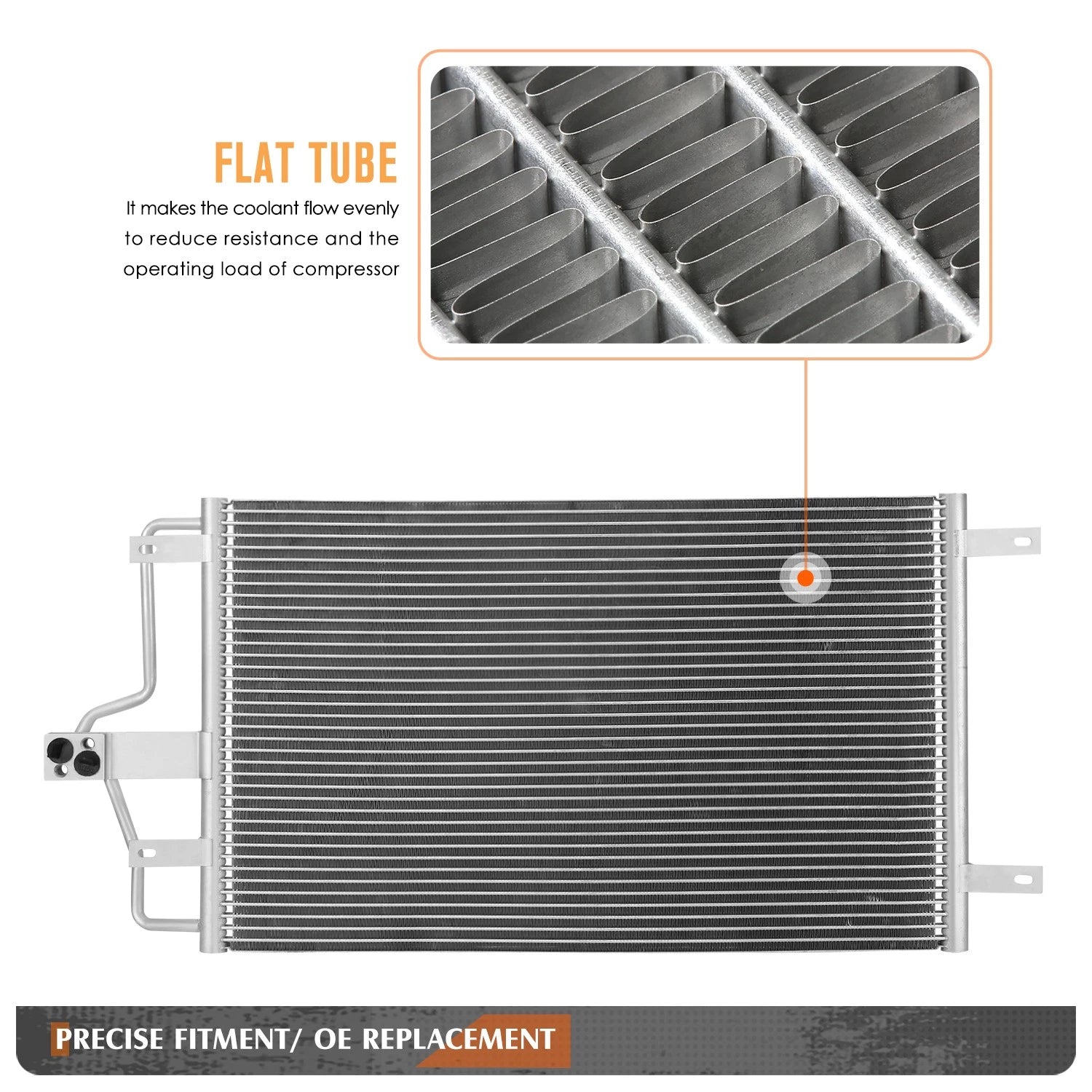 AC Condenser for Ford Escape Mercury Mariner Hybrid (2005–2012) OE Style Aluminum Core