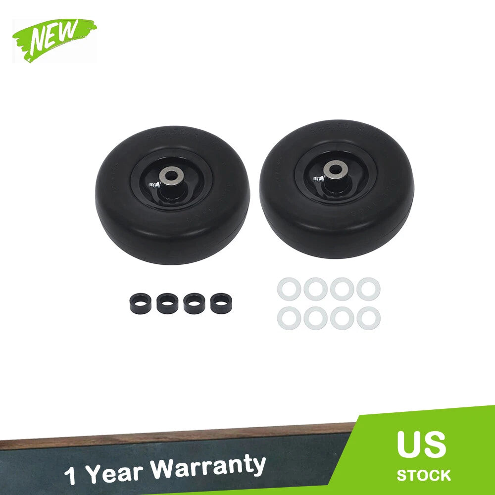2-Pack Flat Free Tire and Wheel Assembly for Lawnmower (YYYY–YYYY)