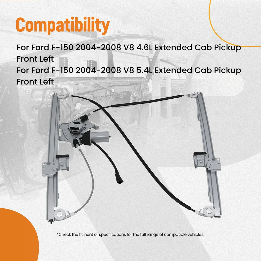 Front Left Power Window Regulator with Motor for Ford F150 (2004-2008)