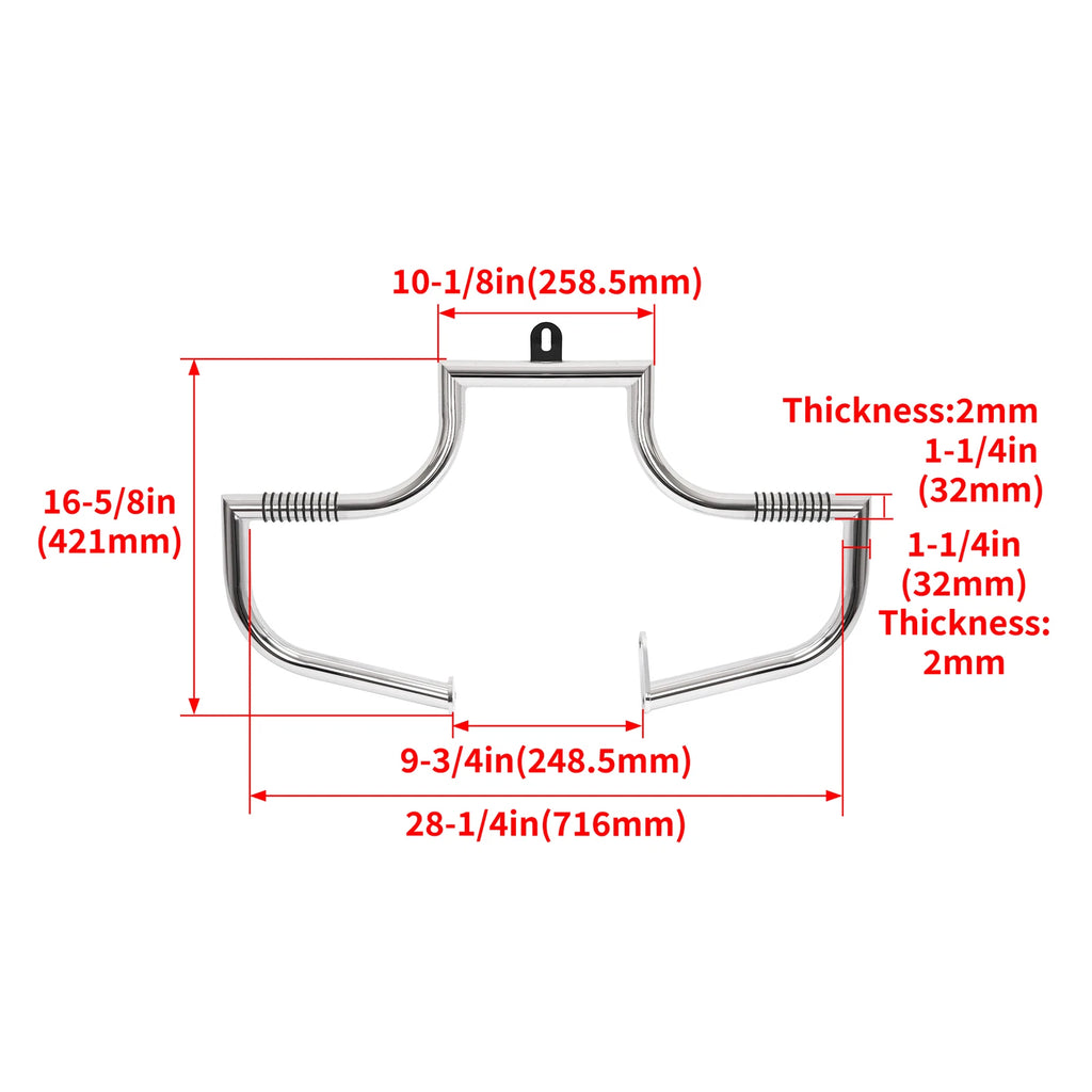 Chrome Highway Bars Engine Guard for Harley Heritage Softail Fatboy (1986–1999)
