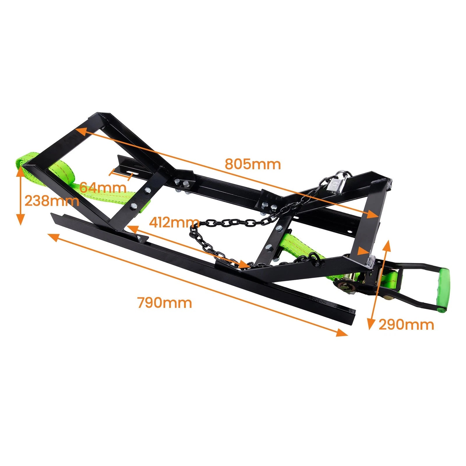 Spare Tire Carrier Mount Holder for Semi Trucks (Adjustable)