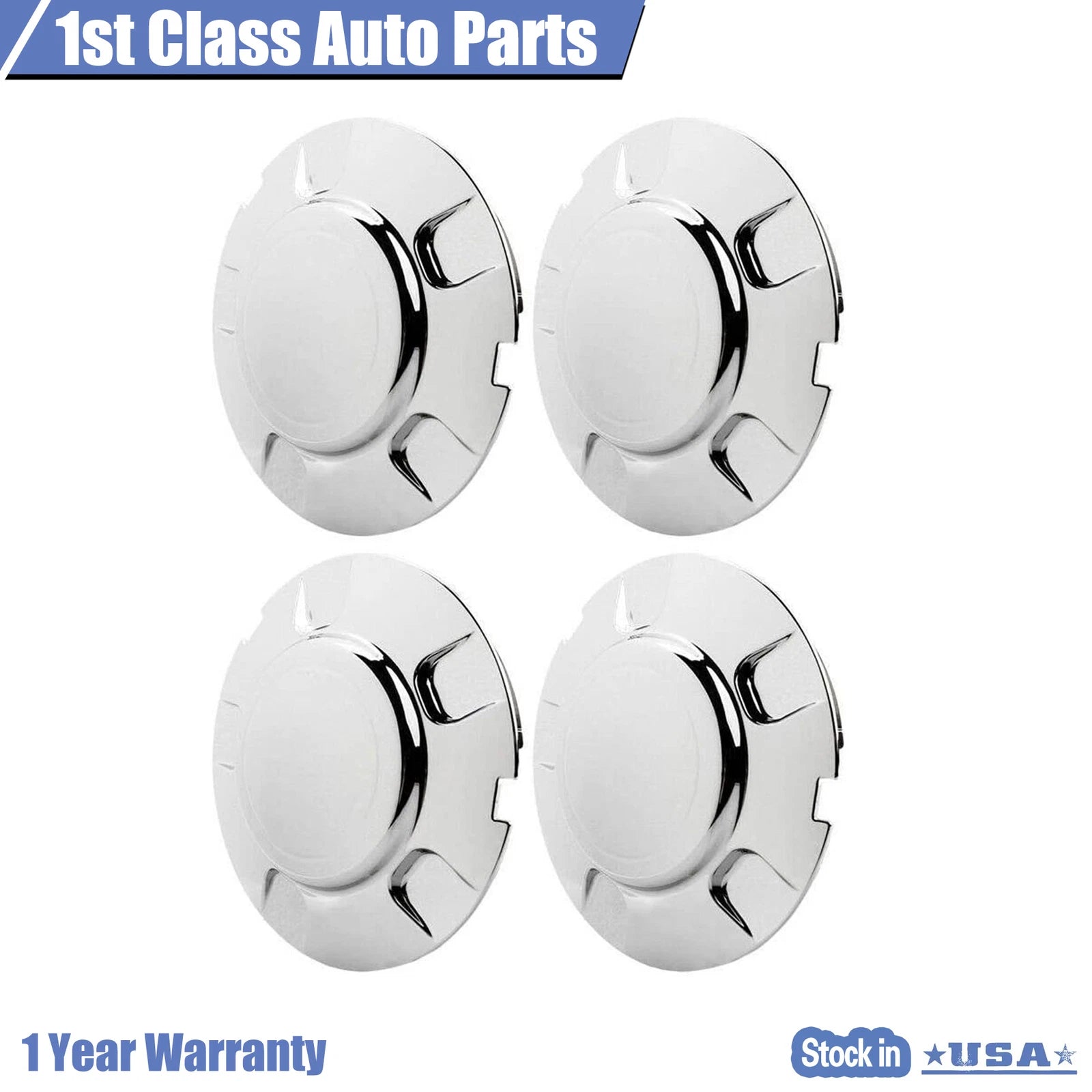 Set of 4 Chrome Wheel Center Hub Caps for Ford Expedition (1999–2000)