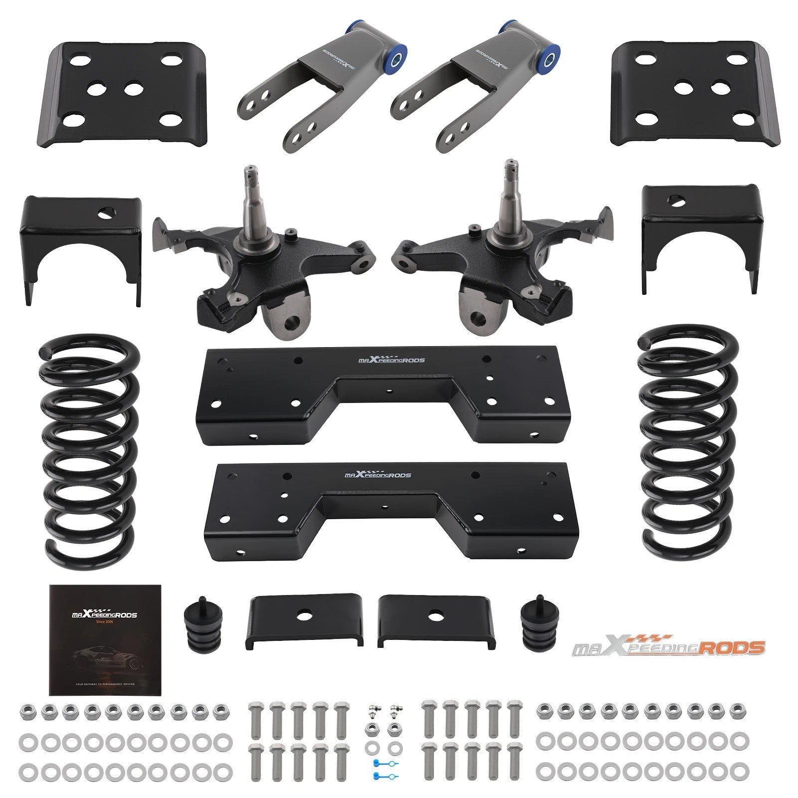 Front 5" Rear 7-8" Lowering Spring Kit for GMC Sierra C1500 1/2 Ton 1988-1998