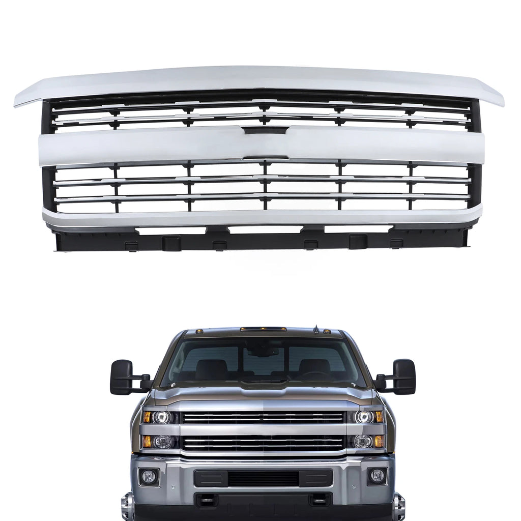 Chrome Front Grille for Chevy Silverado 2500HD 3500HD (2015–2019)