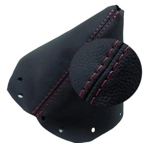 Leather Manual Shift Boot Cover for Nissan 300ZX (1990–1996) Red Stitch