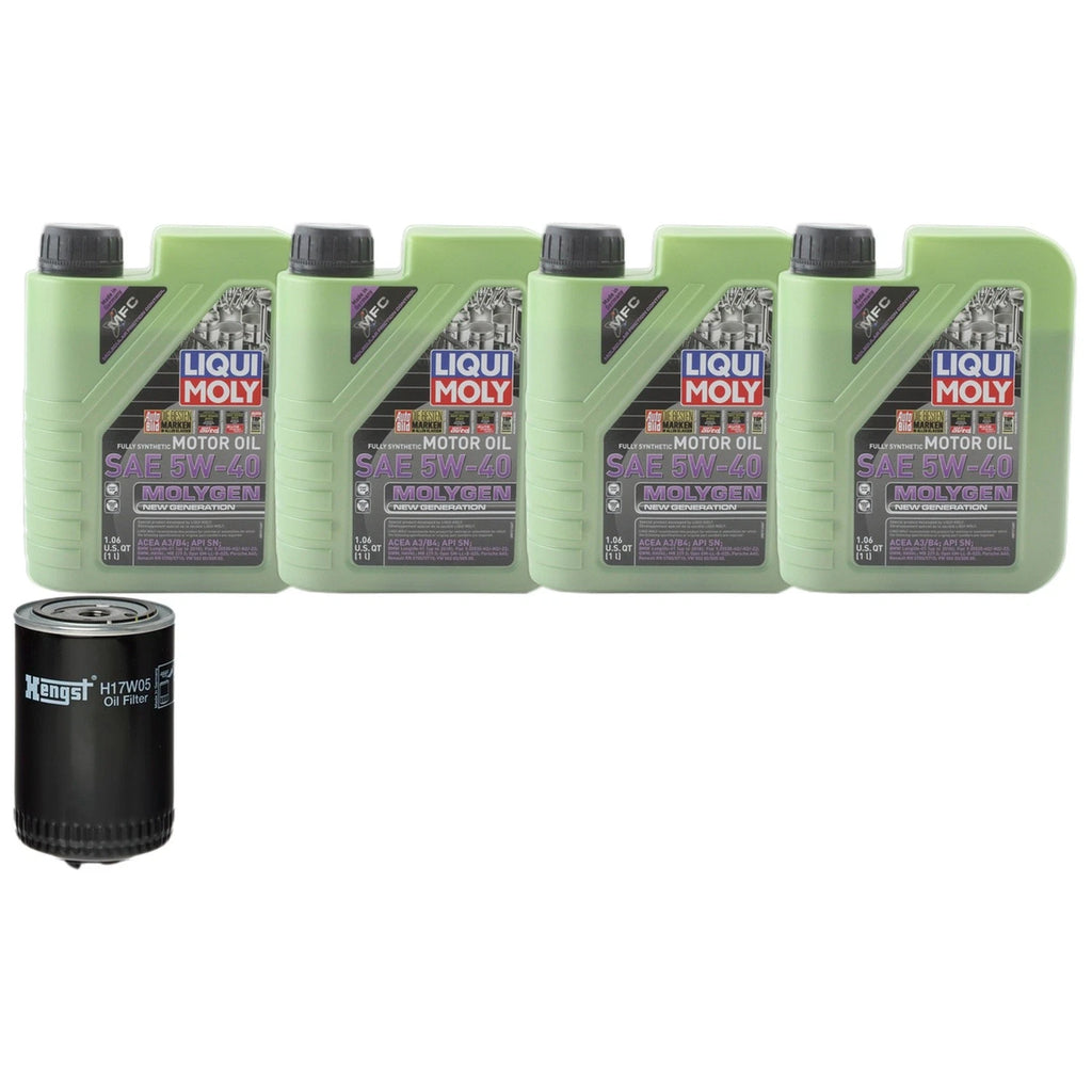 Set of 4 Liqui Moly Molygen New Gen 5W-40 Engine Oil Change Kit for A4 Quattro (2010–2016)