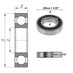 6209DDU Deep Groove Ball Bearing for Various Models (45x85x19mm)
