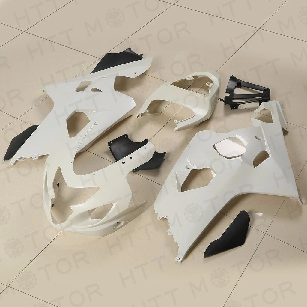 Set of 4 Unpainted Drilled ABS Bodywork Fairing Kit for Suzuki GSXR600 750 (2004–2005)