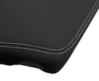 Leather Console Lid Armrest Cover for Dodge Challenger (2015–2020) White Stitch