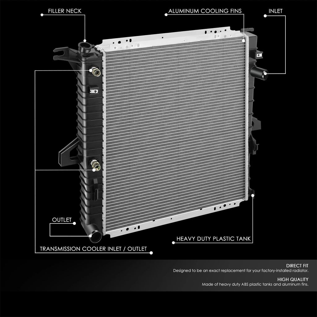 Aluminum Radiator DPI2174 for Ford Explorer Sport Trac Mountaineer (1997–2005)