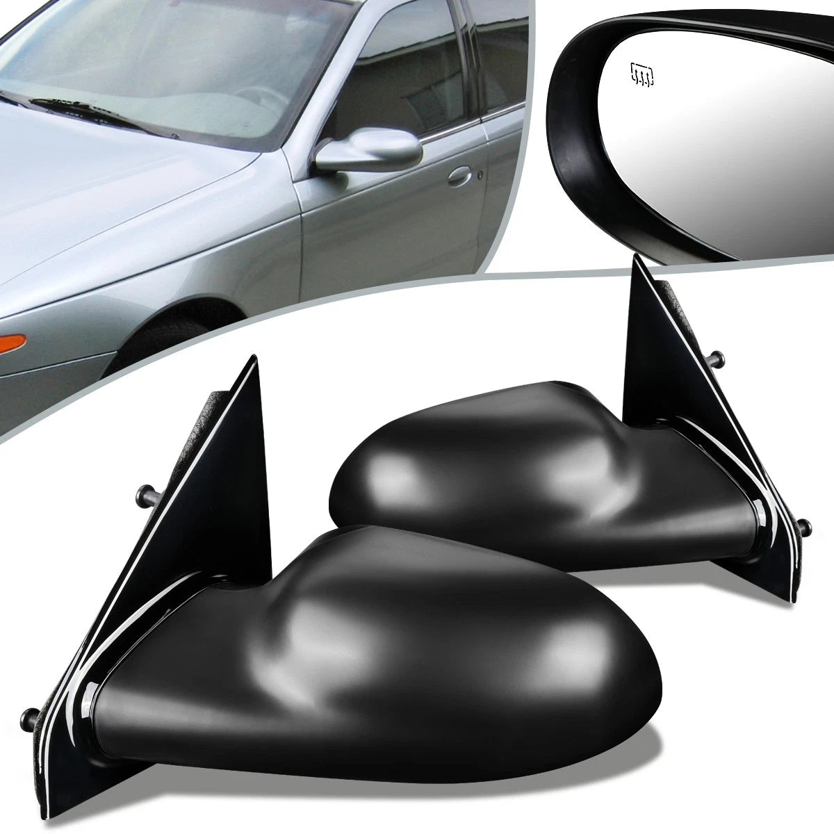 Pair Power Heated Side Door Mirrors for Saturn L LW LS (2001–2005) GM1320235 GM1321235
