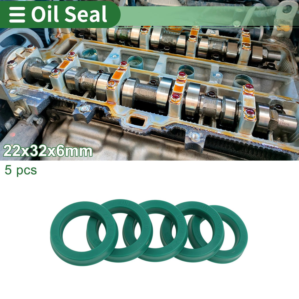 Set of 5 Oil Seal Ring 22x32x6mm for Rotary Shaft (High Pressure)