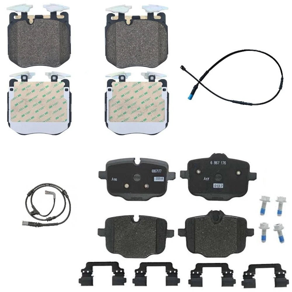Front & Rear Brake Kit Pads & Sensors for BMW G05 G07 X5 X6 (2019–2023)