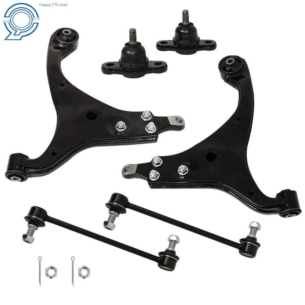 Set of 6 Front Lower Control Arms with Ball Joints for Hyundai Elantra (2009–2012)