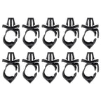 Set of 10 Wiring Fasteners for Car Harness - Plastic Black