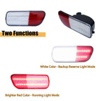2X White/Red Backup Tail and Brake Lights for Chrysler PT Cruiser (2006–2010)