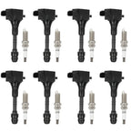 Set of 8 Ignition Coils & Spark Plugs for Infiniti FX45 M45 (2003-2008)