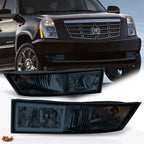 Smoked Lens Fog Lights with Bezel & Bulb Pair for Cadillac Escalade ESV/EXT (2007–2014)
