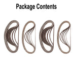 Set of 25 Abrasive Sanding Belts for Wood, Paint, Metal