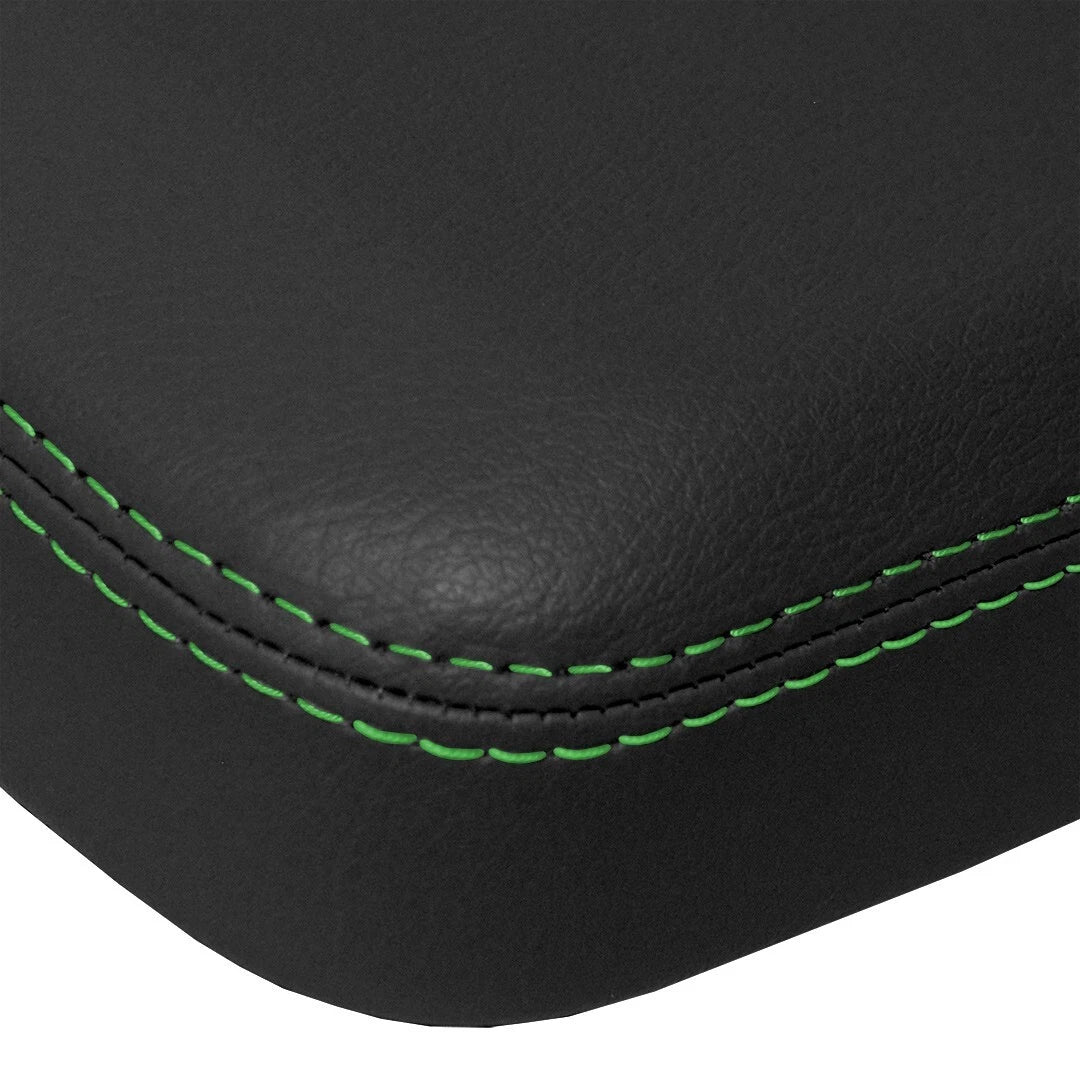 Console Lid Armrest Cover for Nissan Frontier (2022–2024) Green Stitch