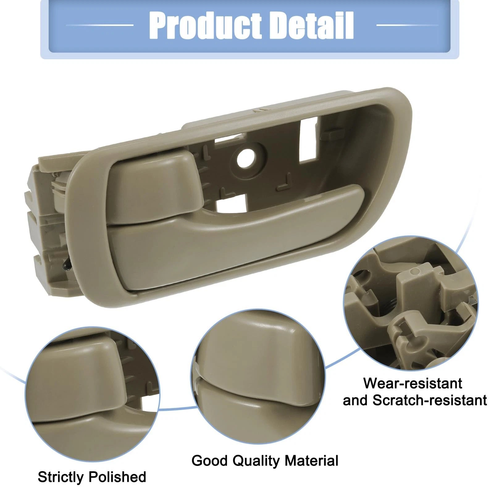 Inner Door Handle for Toyota Camry (2002–2006) Left Front/Rear Beige