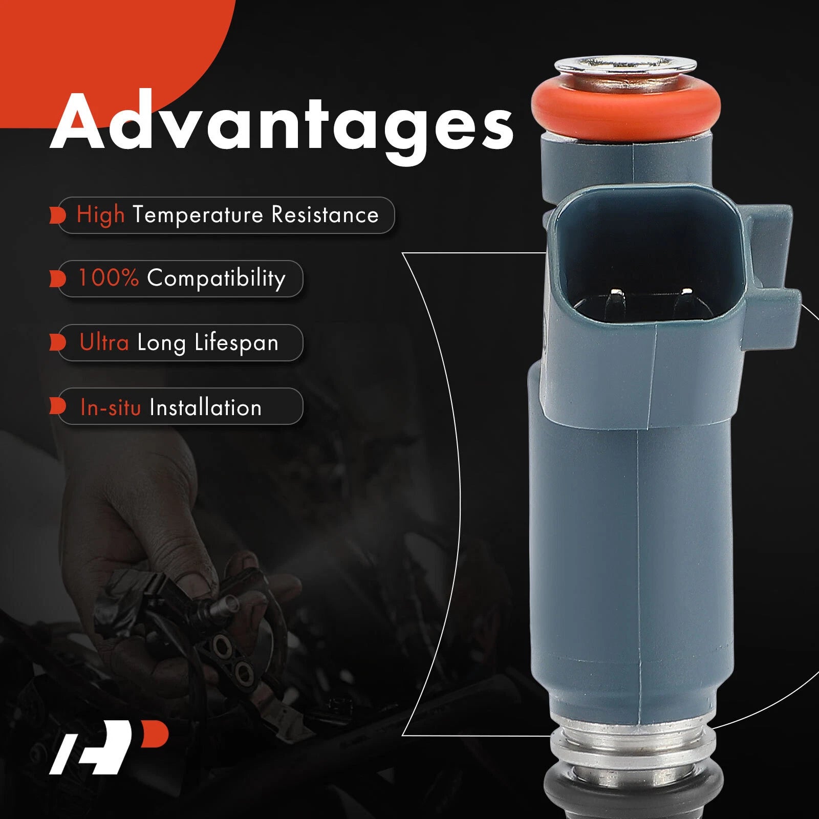 Set of 4 Fuel Injectors for Jeep TJ Wrangler (2003–2004) KJ Liberty (2002–2003)