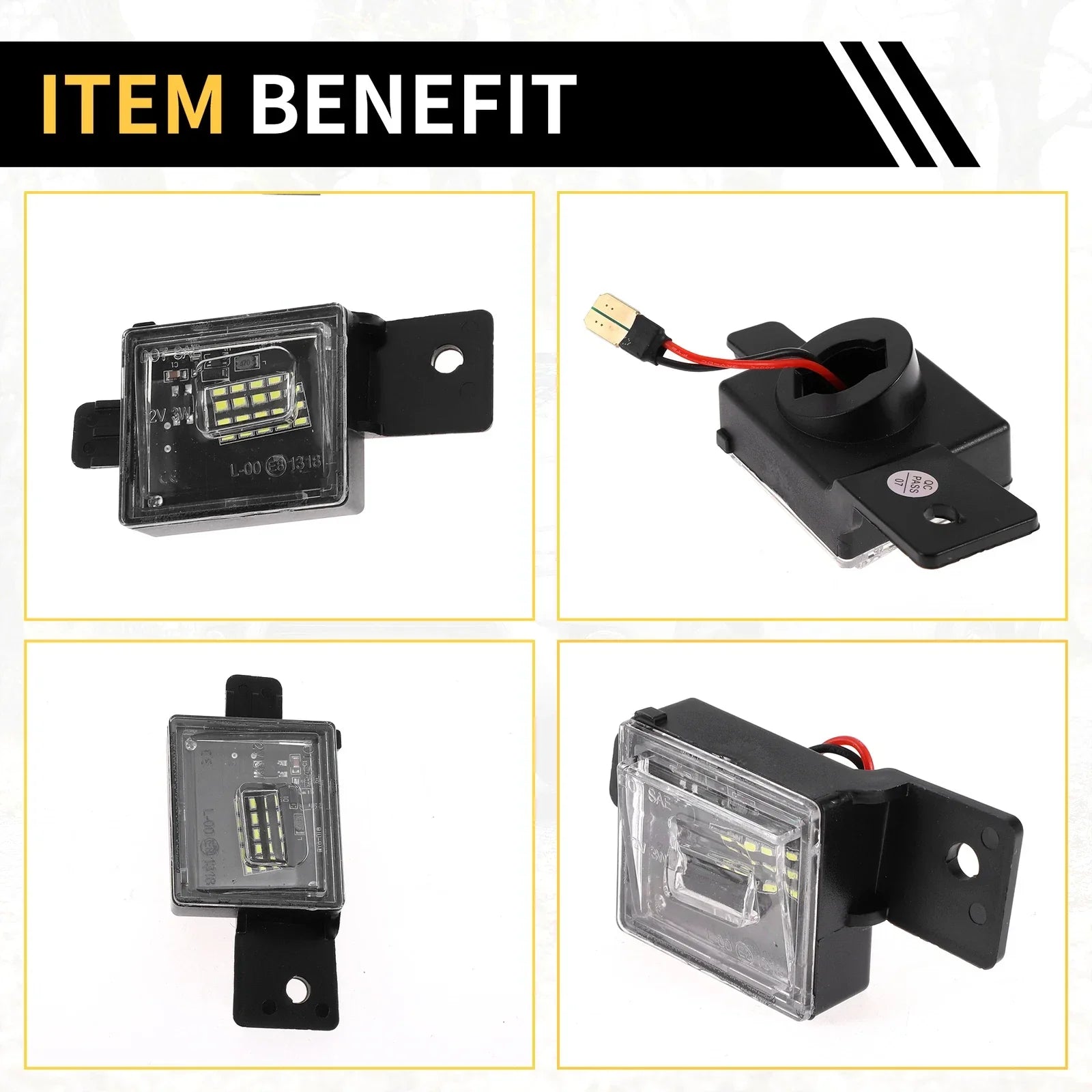2 x License Plate Light Tag Lamps for Chevrolet Silverado