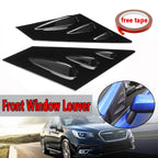 Pair Gloss Black Side Window Louver Vent Scoop Cover for Subaru WRX STI (2015–2018)
