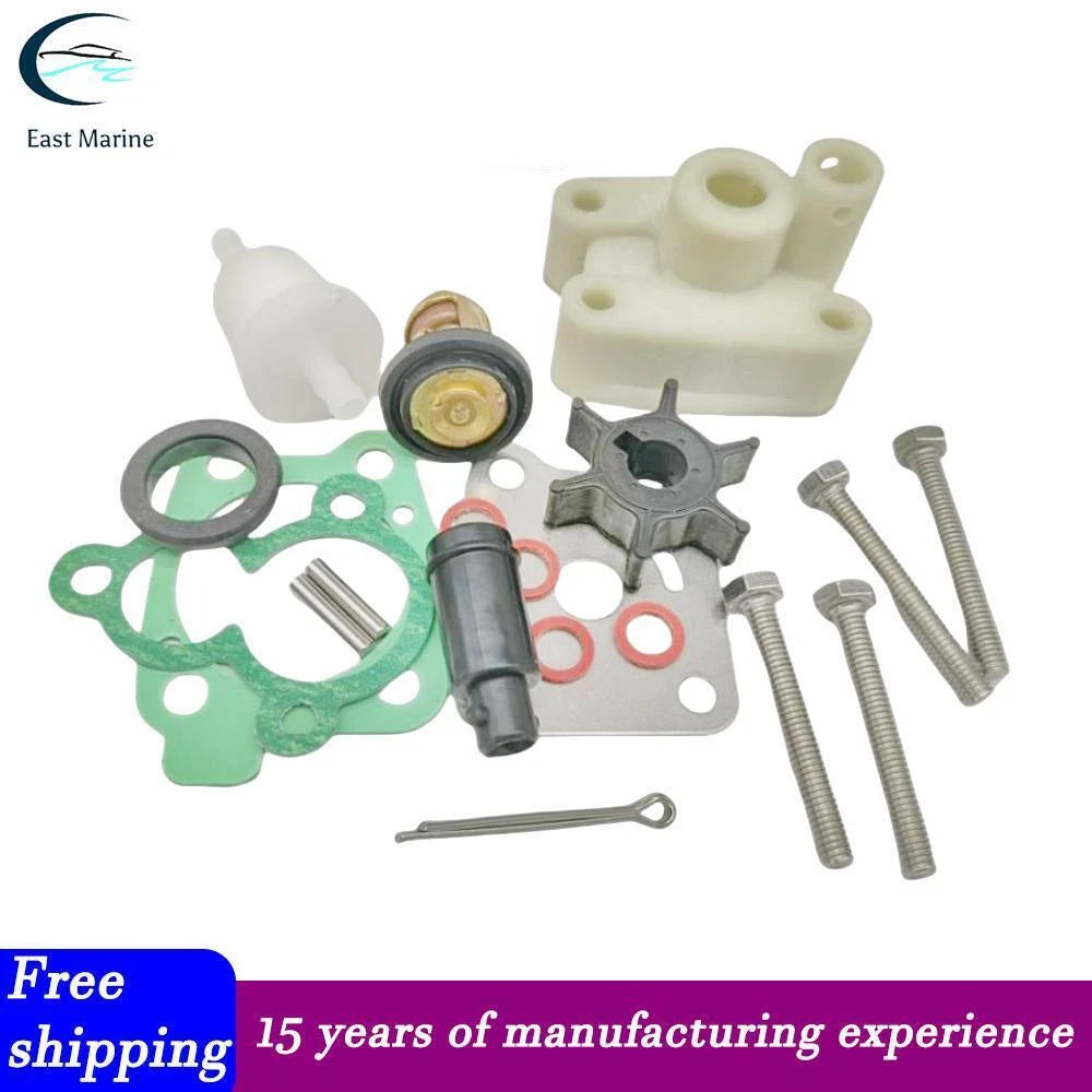 Water Pump Impeller Kit w/ Thermostat for Yamaha 4/5/6 HP (1990–2023)