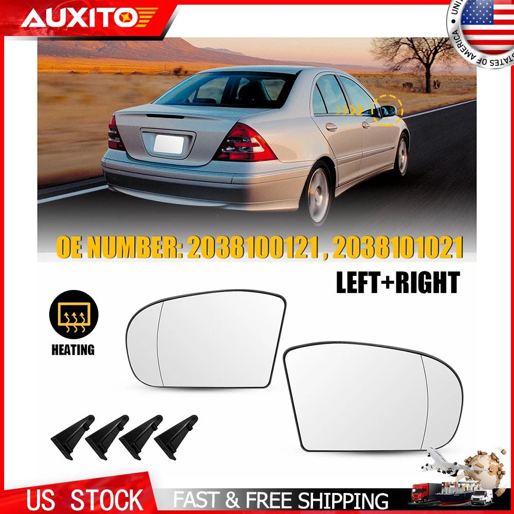 2X Heated Mirror Glass Set for Mercedes E320 E350 E500 E55 AMG (2003–2006)