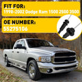Pair Rear Door Latch Release Cable for Dodge Ram 1500 2500 3500 (1998–2002)