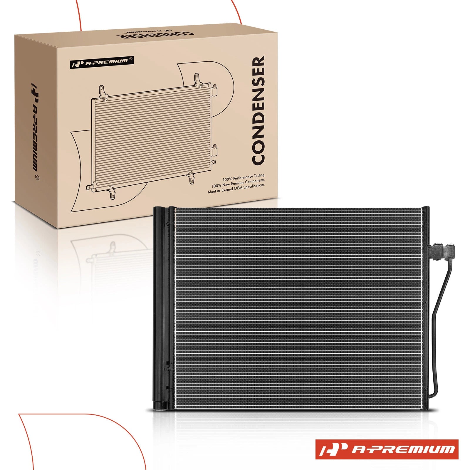 A/C Condenser with Bracket for BMW 750Li 2009–2015